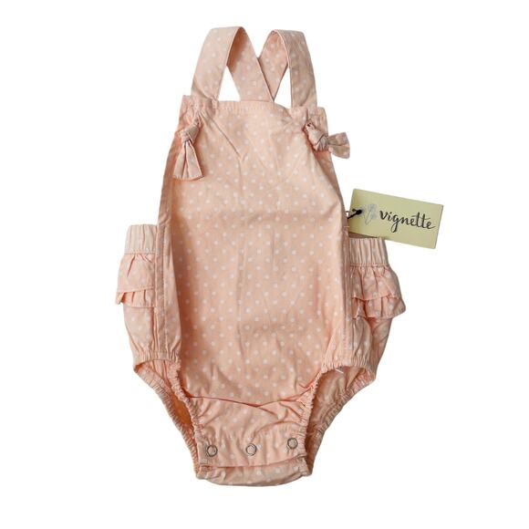 NWT Vignette 6/9M Pink Dot Ivy Bubble - Picture 1 of 5